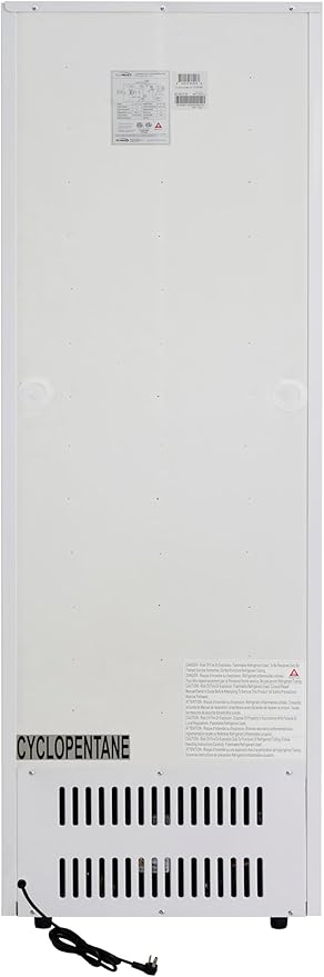 KoolMore KM-MDR-1GD-12CWH 24 in. One-Door Commercial Merchandiser Refrigerator in White,12 cu. ft. ETL Listed for Safety and Sanitation