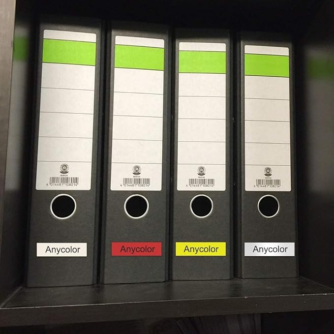 Anycolor 6-Pack Compatible with Brother P Touch TZe TZ Label Tape 12mm 0.47 Laminated (White/Clear/Red/Blue/Yellow/Green) for Ptouch PT-D210 PT-H110 PT-D220 PTD400 PTD410 Label Maker