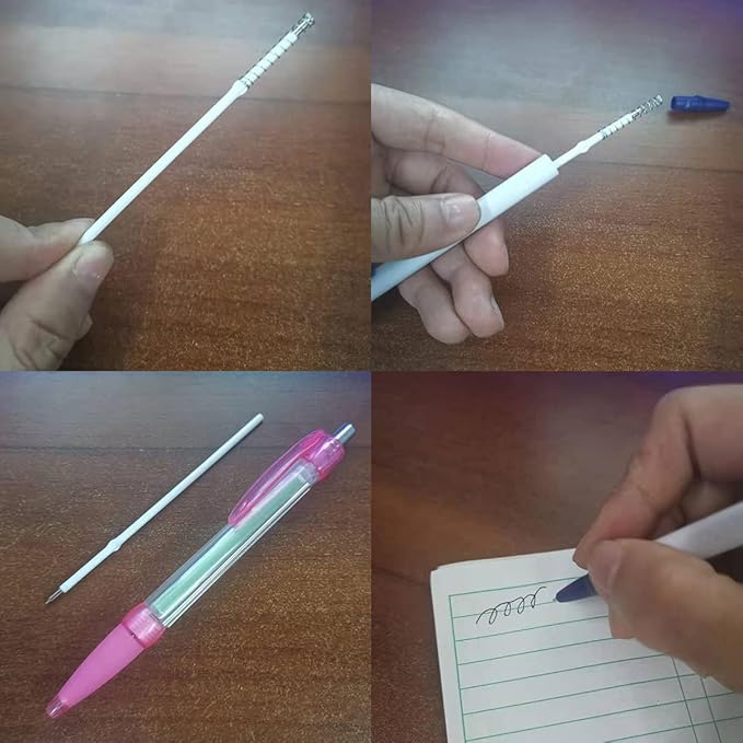 20 pcs 1mm Blue Color Replaceable Ballpoint Pen Refill School Office Supplies(4.2 inch)