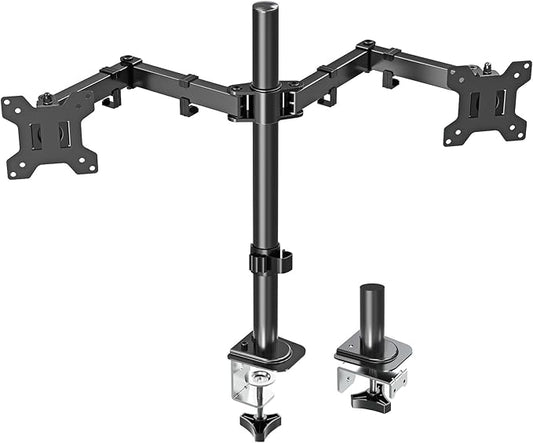 MOUNT PRO Dual Monitor Mount Fits 13-32 Inch/17.6lbs LCD Screen, Computer Monitor Desk Mount, Articulating Monitor Arm, Height Adjustable Display Stand for 2 Monitors, VESA Mount 75x75/100x100mm