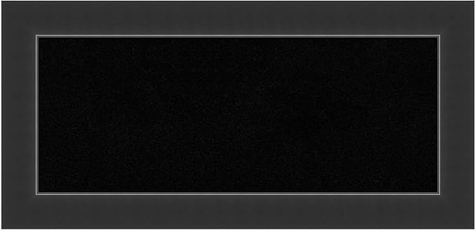 Amanti Art Black Cork Board for Wall, 17x35 Vision Board with Black Wood Frame, Medium Corkboard Office Decor for Home Organization, Modern Corkboard Pinboard to Display Items for Home Organization
