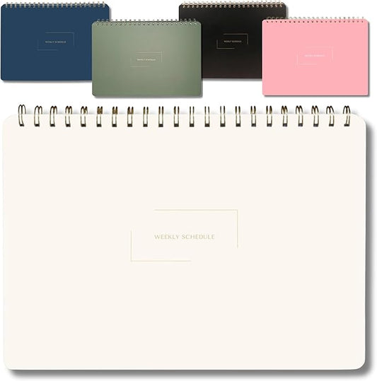 Undated Weekly Schedule | Business Planner | 8.25” x 11.75” ADHD Organizer | Premium Multi-Layout Schedule | White | Landscape Layout