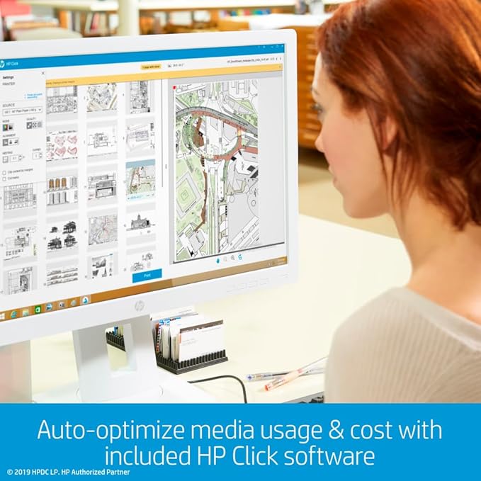 HP DesignJet T650 Large Format 24-inch Plotter Printer, Includes 2-Year Onsite Warranty Support (5HB08T) - New Model