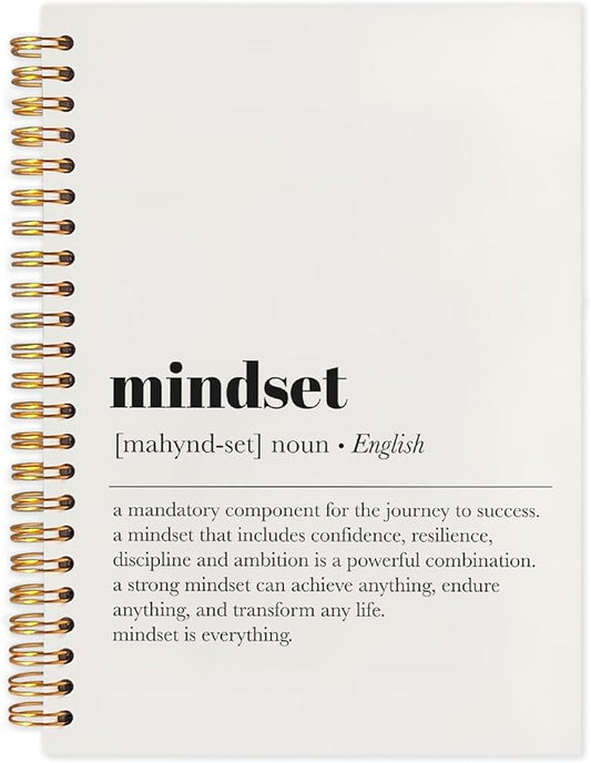 SNNDER Inspirational Mindset Notebook Journal, Motivational Affirmation Journal for Coworkers Women Men, Hardcover Spiral Notebooks 5.5x8.3 Inch