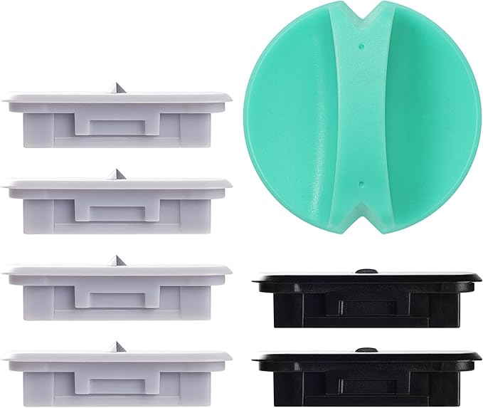 6-Pack Trimmer Replacement Blades for Fiskars Paper Trimmer, Replacement Blade for All Series of Fiskars/Portable&Precision Trimmer,Arts and Crafts,4 Cutting&2 Scoring Blades,Slider,Ice Blue