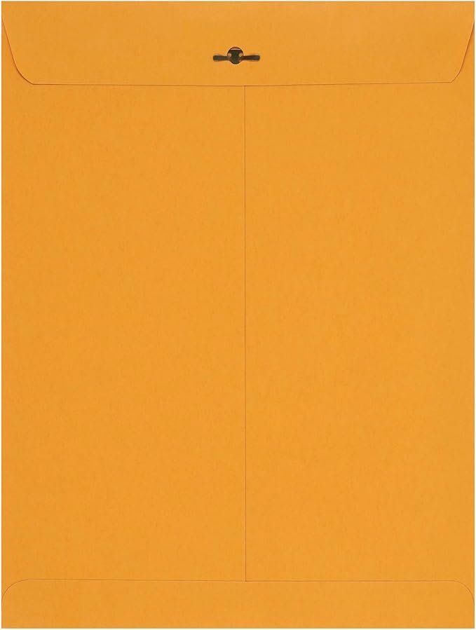 Amazon Basics Clasp Kraft Envelopes, Gummed Mailing Envelope, 9 x 12 inch, 100-Pack