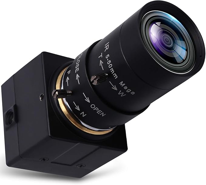 SVPRO 2MP USB Web Camera - 5-50mm 10X Optical Zoom Lens, CS Mount, 1080P HD CMOS, 100fps/60fps, UVC Mini Cam OTG, Drive Free PC Webcam