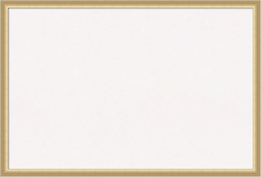 Amanti Art White Cork Board for Wall, 26x38 Vision Board with Gold Frame, Large Corkboard Office Decor for Home Organization, Casual Corkboard Pinboard to display items for home organization