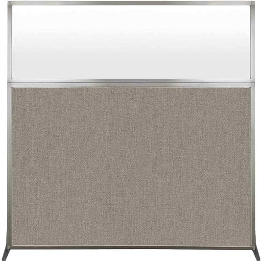 Versare Hush Screen Portable Room Divider | Workstation Wall Divider | Freestanding Privacy Hush Panels | Frosted Windows | Fabric Office Divider Screen | Great for Room Separation