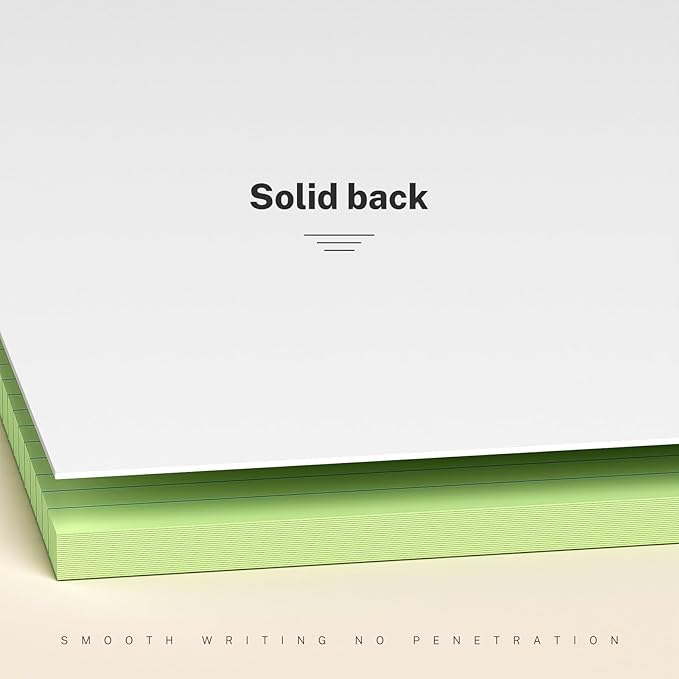 300 Sheets Green Legal Pads 8.5 x 11 College Ruled Paper 6-Pack Note Pads Narrow Ruled 50 Sheets per Notepad Perforated Writing Pad Durable Sturdy Back 8x11 Pads of Paper