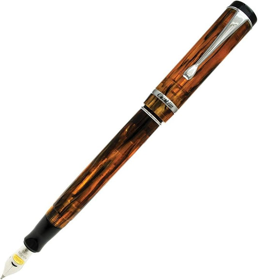Conklin Duragraph Fountain Pen Amber - Medium Nib, Elegant Writing Tool with Warm Amber Finish
