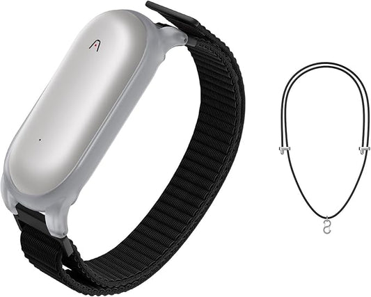NotePin AI Voice Recorder, Voice Recorder with Adjustable Wearable Strap & Neck Strap Lanyard, Transcribe & Summarize with AI Technology, 64GB Memory