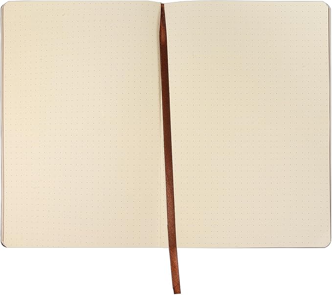 300 Pages Leather Dotted Journal Notebook,Softcover Leather Dotted Journal Notebook for Women Men,300 Pages Notebook for Travel,Business,Work,Office,School Note Taking,5.7'' X 8.3'',black