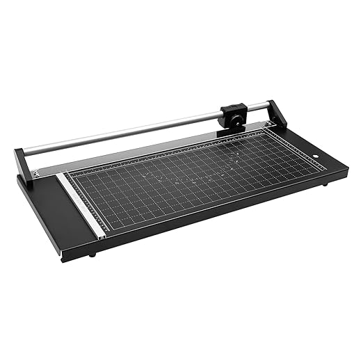 Rotary Trimmer Paper Cutter, 24Inch Manual Paper Trimmer for Crafting, Heavy Duty Rotary Papers Cutter Slider, Self-Sharpening Professional Cutting for Offices, Schools and Crafts