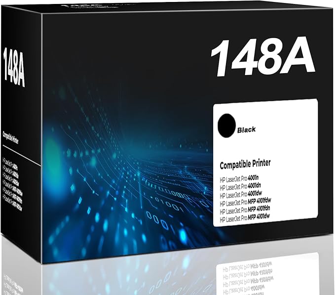 148A Toner Cartridge Laser Jet Pro 4001n 4101fdw 4001dn 1 Pack Compatible for HP 148A 148X W1480A W1480X Toner Cartridges Black for HP148A for HP Laser Jet Pro 4001n 4001dn 4001dw MFP 4101fdw 4101fdn