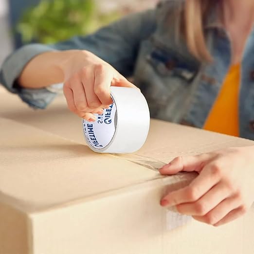 6 Rolls [Upgraded] Clear Premium Packing Tape, 65 Yards, 2.2 mil, Heavy Duty Packaging Tape for Shipping, Moving, Sealing - Stronger & Thicker