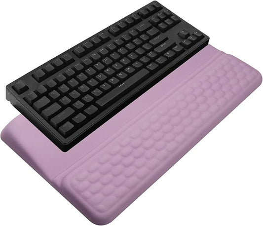 Computer Keyboard Stand with Wrist Rest, Ergonomic Tilted Keyboard Holder - Keyboard Riser with Wrist Pad - Keyboard Tray Support for Office Home - Purple
