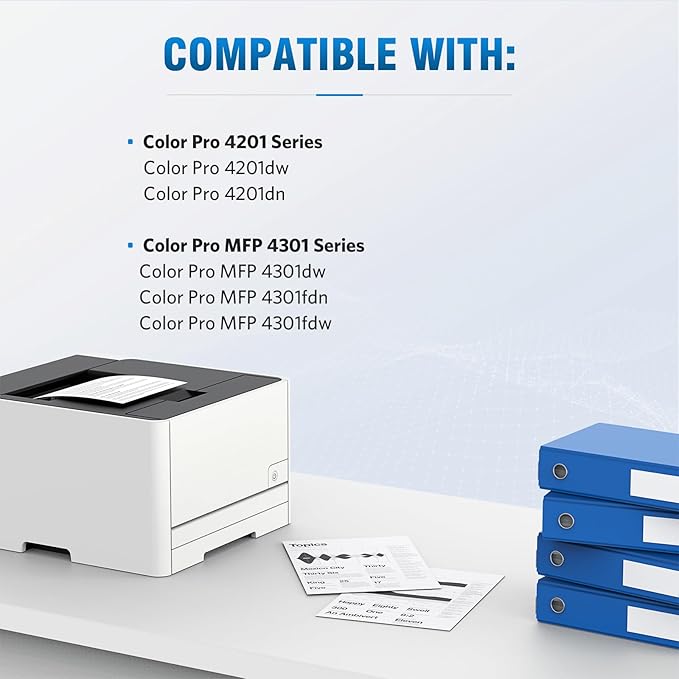 210A Toner Cartridges 4 Pack Compatible Replacement for HP 210A 210X W2100A W2101A W2102A W2103A Works for HP Color Pr MFP 4301 4201 Series 4201dw 4201dn MFP 4301dw 4301fdn 4301fdw Printer 4-Pack