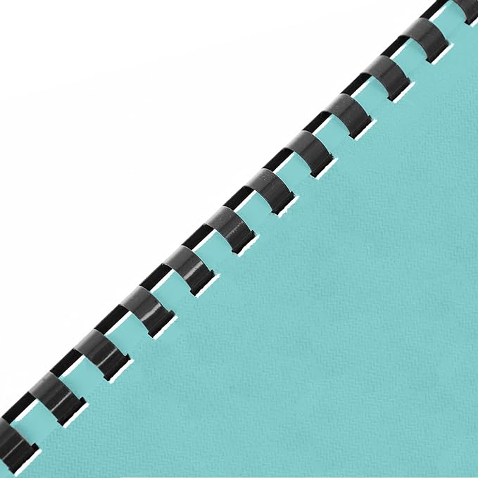 Binditek 100 Pack Plastic Binding Comb Spines, 9/16 Inch Diameter, 105 Sheet Capacity, for Letter Size, Black, for Students and Coworkers