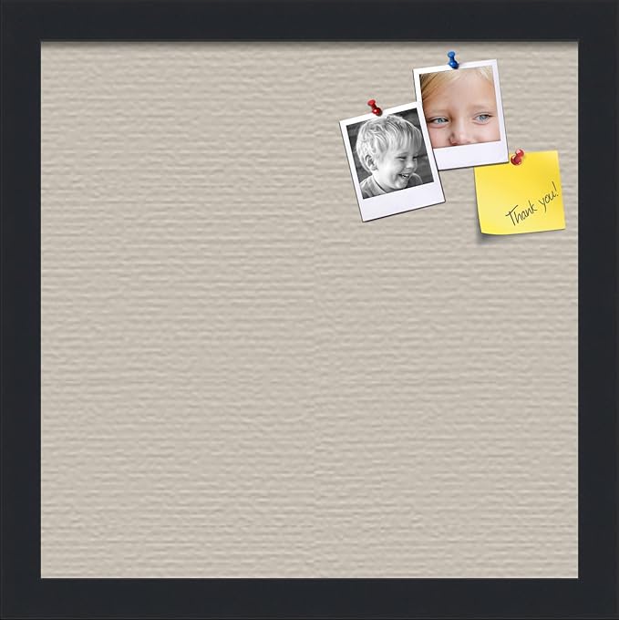 PinPix 13x13 Inch Cork Bulletin Board. This Decorative Framed Pin Board Comes with Desert Pastel Design and a Satin Black Frame. Ideal for Home Office Decor or Message Board (PinPix-1815)
