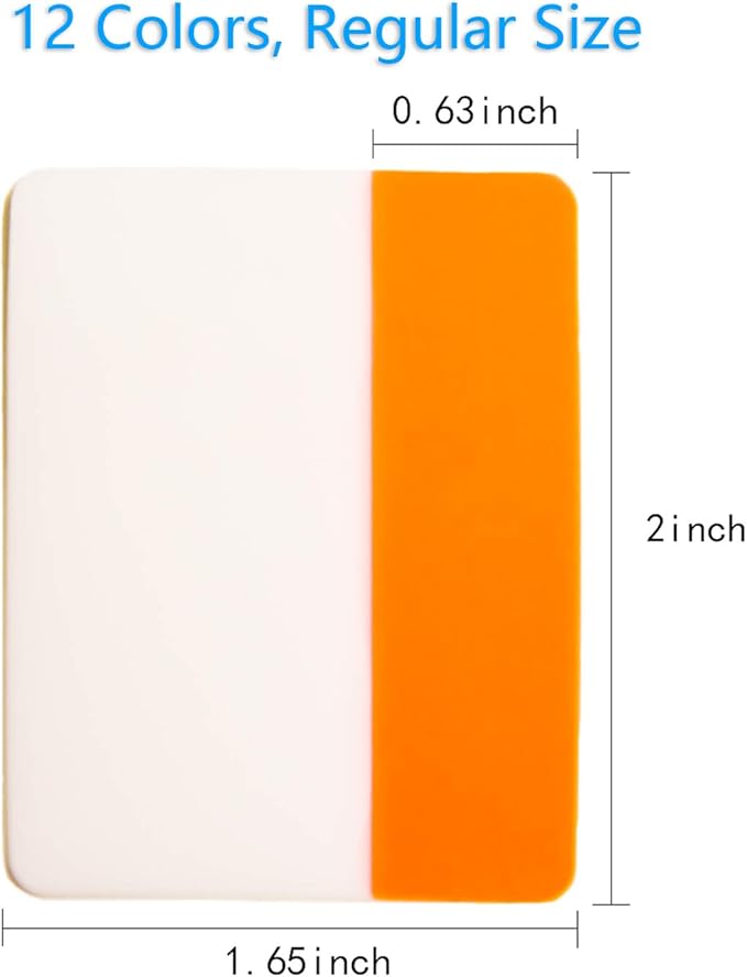 KICNIC 480 Pieces Sticky Tabs 2 Inch Index Tabs, Colored Page Markers Repositionable Tags Reading Tabs Self Adhesive Tape Flags for Books, Binders, Notebook and File Folders, [24 Sets 12 Colors]