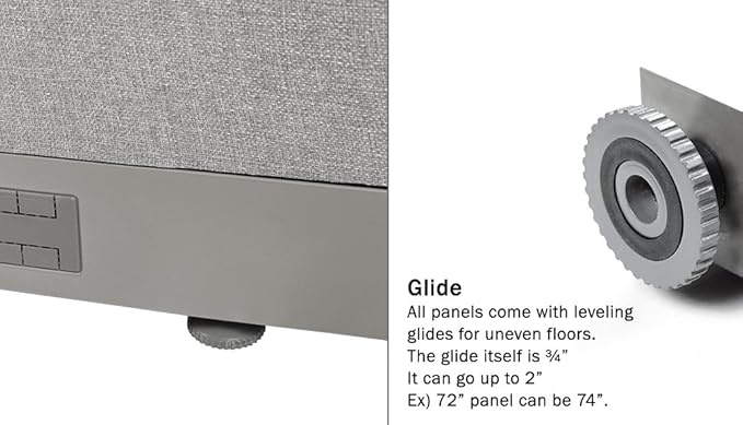 GOF Freestanding L Shaped Office Partition, Large Fabric Room Divider Panel, 36" D x 96" W x 48" H