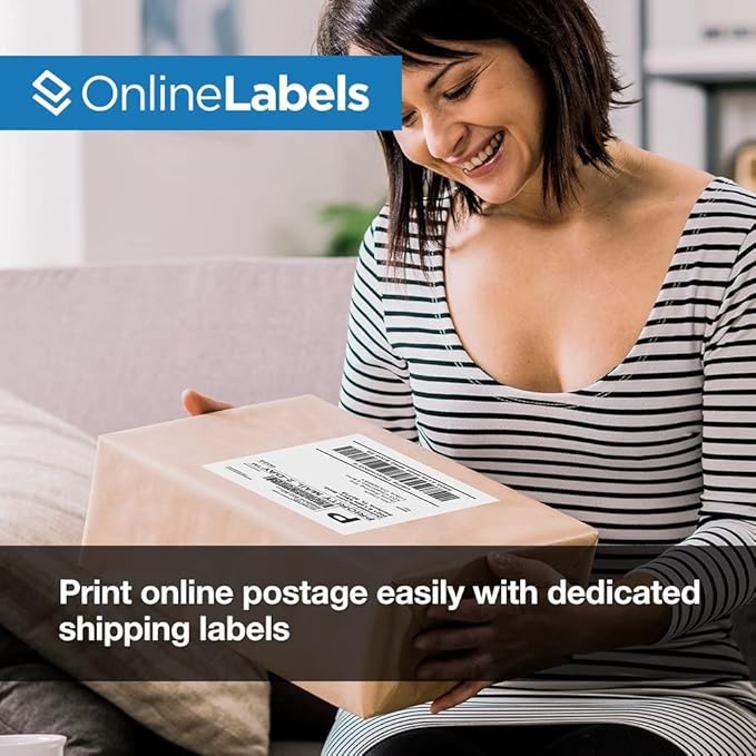 8.5 x 5.5 Half-Sheet Shipping Labels - Permanent, White Matte - for FBA, FedEx, UPS - Pack of 4,000 Labels, 2,000 Sheets - Inkjet/Laser Printers - Online Labels