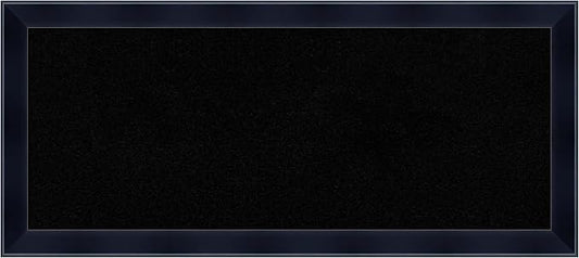 Amanti Art Black Cork Board for Wall, 14x32 Vision Board with Black Wood Frame, Medium Corkboard Office Decor for Home Organization, Modern Corkboard Pinboard to Display Items for Home Organization