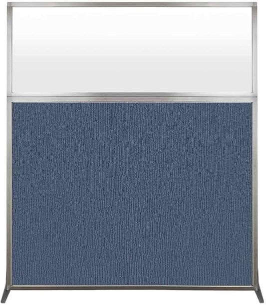 Versare Hush Screen Portable Room Divider | Workstation Wall Divider | Freestanding Privacy Hush Panels | Frosted Windows | Fabric Office Divider Screen | Great for Room Separation