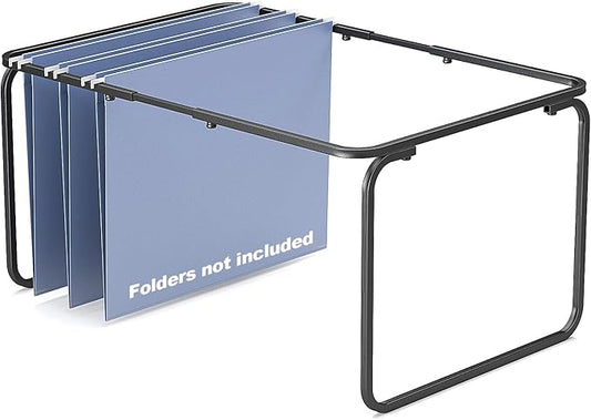 Legal/Letter Size Hanging File Folder Frame,Adjustable Length 16 to 25 inches,Heavy Duty Steel File Cabinet/Drawer Organizer Insert,Hanging Folder Holder for Desktop,12.598" W X 9.45" H,1 Pack