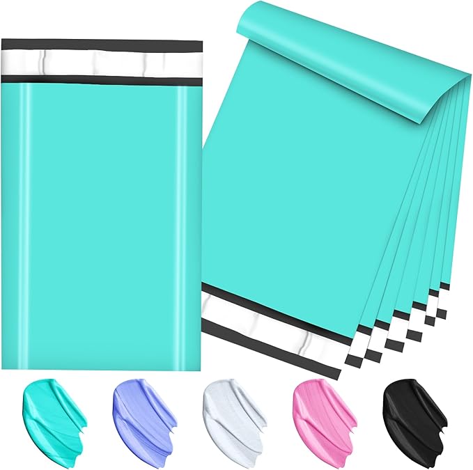 120PC Poly Mailers 6x9 Inch Teal Mailing Envelopes Bags Shipping Bags with Self Adhesive Waterproof and Tear-Proof Postal Bags
