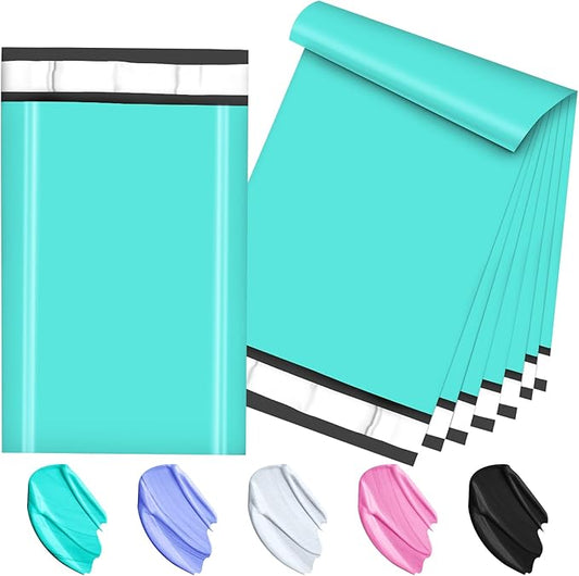 120PC Poly Mailers 6x9 Inch Teal Mailing Envelopes Bags Shipping Bags with Self Adhesive Waterproof and Tear-Proof Postal Bags