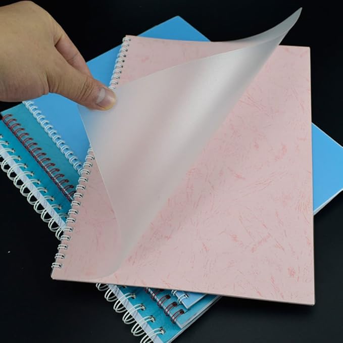 Rayson Frosted Binding Covers - 15 mil Polypropylene (PP) Matte Finish, 8.5" × 11", Durable Un-Punched Plastic Binding Covers, 50/Pack (PP450MT)