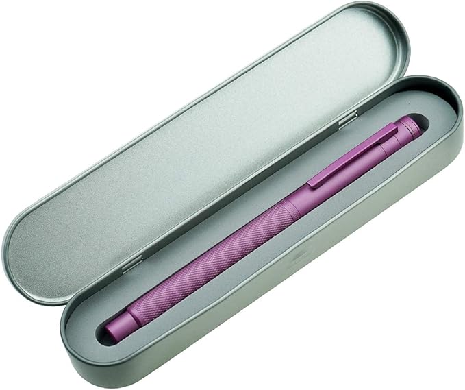 Asvine Pink Forest Fountain Pen Fine Nib, Classic Design with Converter and Metal Pen Case, The Light of Hope Serise