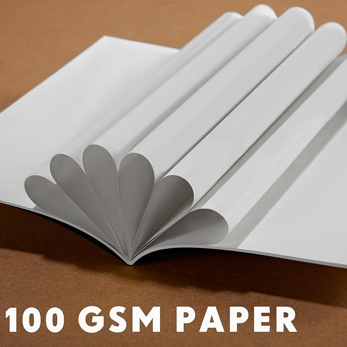 100 Pcs Kraft Notebook Journals 5.5 Inch x 8.3 Inch A5 Softcover Notebooks Bulk for Writing Sketch Office Notepad with 60 Pages 30 Sheets (Multicolor,Lined)(Black,Unlined)