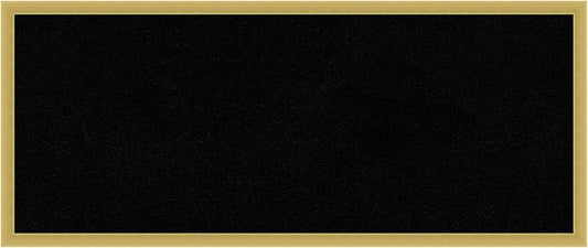 Amanti Art Black Cork Board for Wall, 13x31 Vision Board with Gold Wood Frame, Medium Corkboard Office Decor for Home Organization, Modern Contemporary Corkboard Pinboard to display items for home