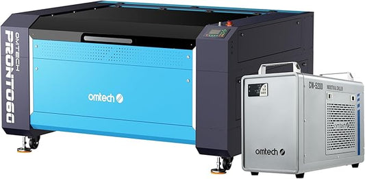 OMTech Pronto 130W CO2 Laser Engraver & Cutter with Water Chiller – 51"x35" Workspace, 1,000mm/s Speed, Autofocus, 2-Way Pass, Air Assist, for Wood, Acrylic & More