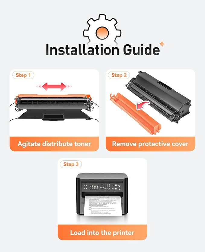 TN336 Toner Cartridge 4-Pack High Yield with Chip Replacement for Brother TN-336 Toner Cartridges Compatible with Brother HL-4150CDN L8250CDN MFC-9460CDN L8850CDW DCP-9055CDN 9270CDN L8400CDN Printer
