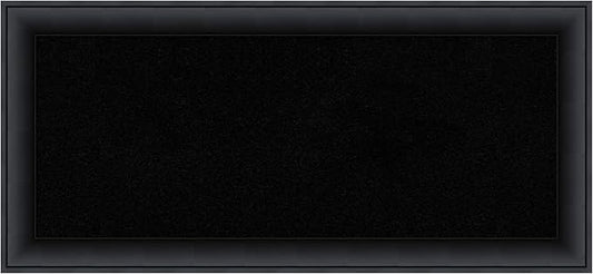 Amanti Art Black Cork Board for Wall, 15x33 Vision Board with Black Wood Frame, Medium Corkboard Office Decor for Home Organization, Modern Corkboard Pinboard to Display Items for Home Organization