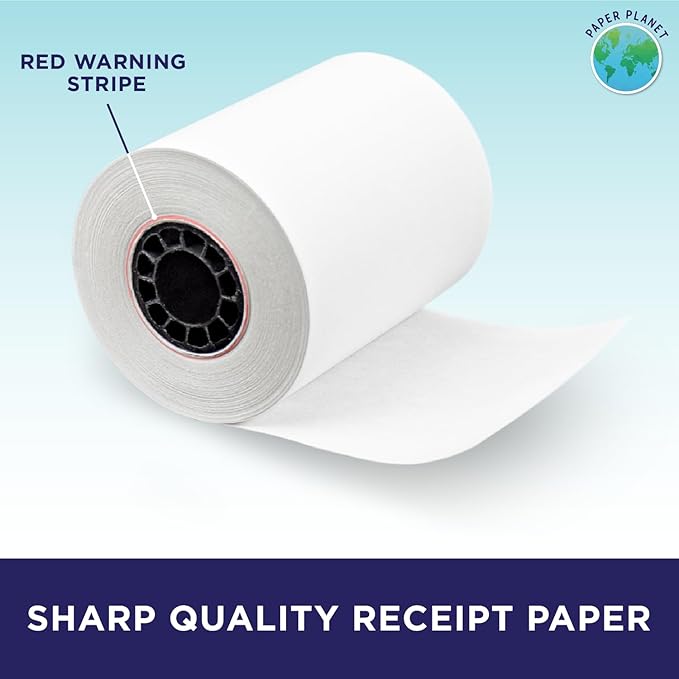 Adding Machine Bond Paper Rolls for Finance and Tax Professionals by Paper Planet | Printing Calculator Rolls Compatible with Select Canon, Casio, Sharp, and Victor Adding Machines | 12 Rolls