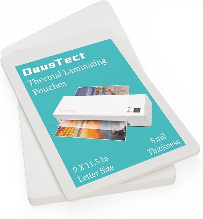 Thermal Laminating Pouches 5 mil, Clear 9 x 11.5 Inch Laminating Sheet Paper for Thermal Laminator, Holds 8.5 x 11 Inch Letter Size Sheets (30 Pack)