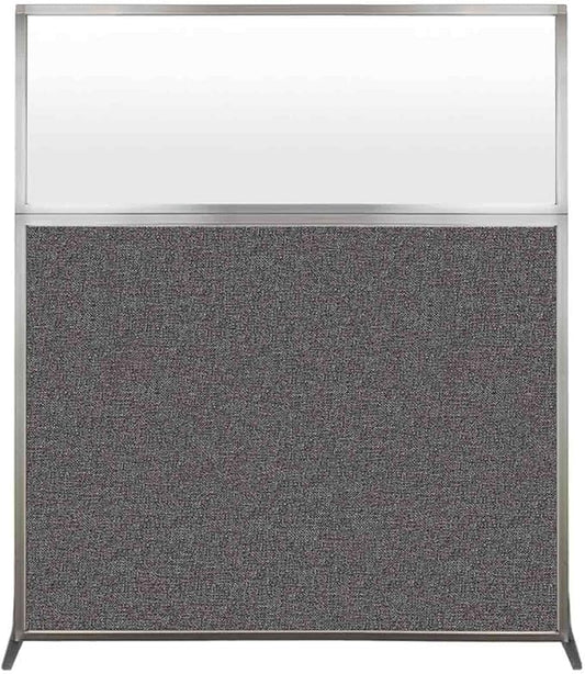 Versare Hush Screen Portable Room Divider | Workstation Wall Divider | Freestanding Privacy Hush Panels | Frosted Windows | Fabric Office Divider Screen | Great for Room Separation