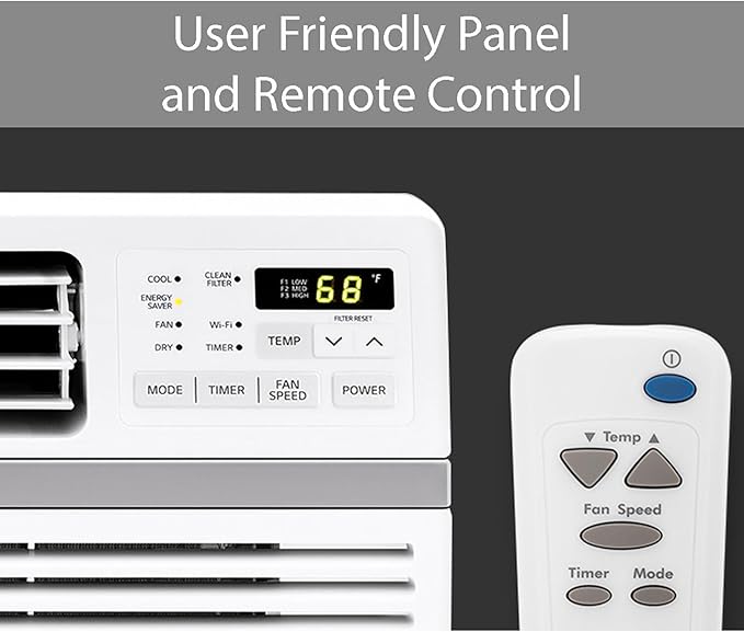 LG 14000 BTU Window Air Conditioners [2023 New] Remote Control WiFi Enabled App Ultra-Quite Washable Filter Cools 800Sq.Ft for Large Room AC Unit air conditioner Easy Install White LW1521ERSM1