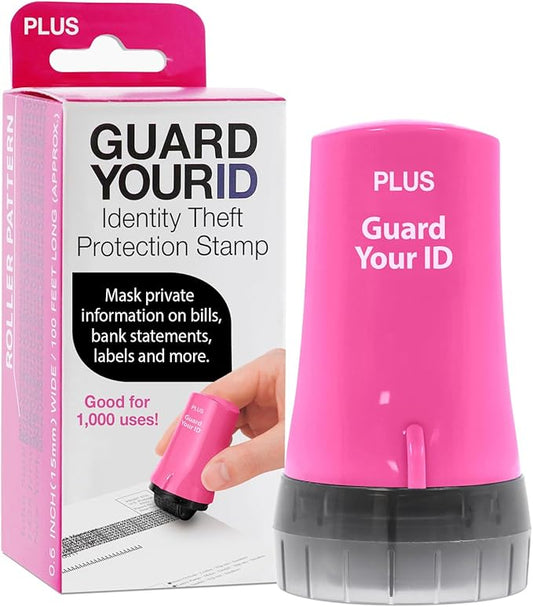 Guard Your ID Advanced Security Roller 2.0 Identity Theft Prevention Stamping Pink