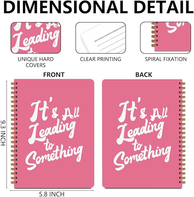 2Pcs Spiral Notebook, Floral Rough Draft College Ruled Spiral Notebook, 160 Pages Hardcover Notebooks Journals for Writing Travel Business Office, Christian Pink Aesthetic Notebooks for Women