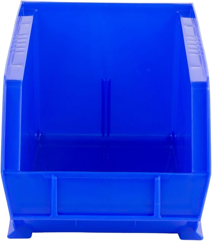 Hudson Exchange 15" x 8" x 7" (6 Pack) Plastic Stackable Storage Bin and Hanging Container, Blue