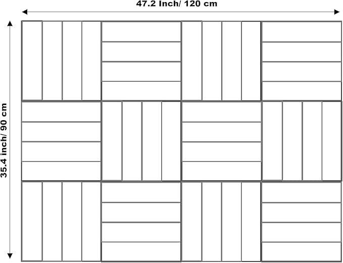 Large Cork Board Alternative - 12-Pack Felt Wall Tiles with Safe Removable Adhesive Tabs, Cork Wall Tiles Bulletin Board Home Office Essentials - Gray Marble