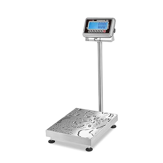 VisionTechShop TBWS-100 Washdown Stainless Steel Bench Scale, Lb/Kg/Oz Switchable, 100lb Capacity, 0.02lb Readability, NTEP Legal for Trade