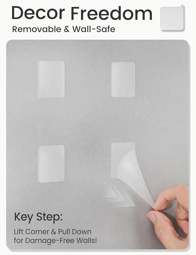 Bumusty Large Cork Board Alternative-47 x35 Felt Bulletin Board Tiles, with 30 Pushpins, 70 Adhesive Tabs, 12-Pack Slat Wall Paneling, Cork Boards for Office Push Pin Board Felt Board-Marble Gray