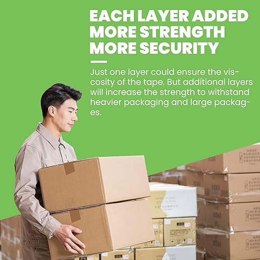 Eco-Friendly Kraft Paper Tape, Biodegradable Heavy Duty Packing Tape 2Inch x 55Yard, Recyclable Packaging Tape Self Adhesive Box Tape for Shipping, Sealing, Moving & Masking, 6Rolls